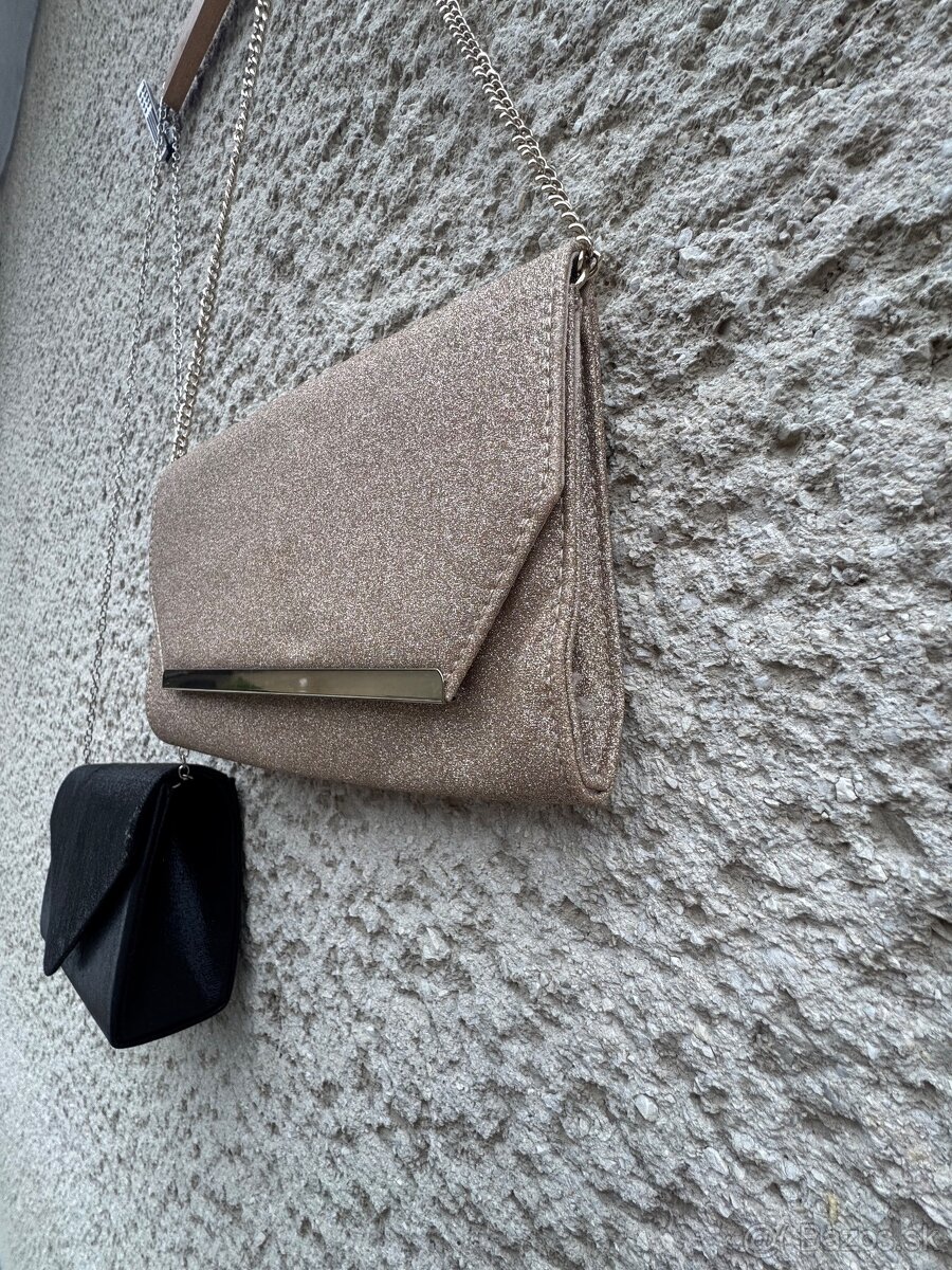 SET: modré šaty+zlatá kabelka - 4