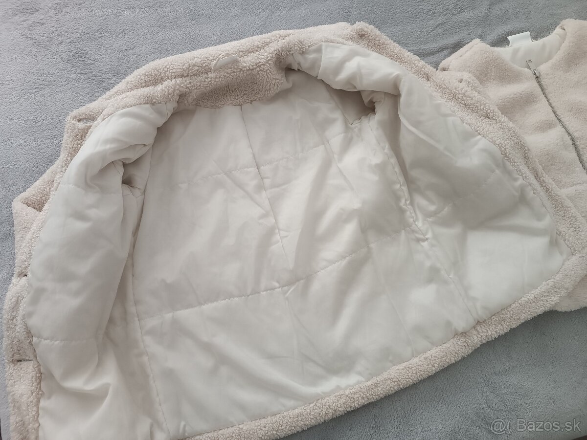 Dievčenský kabátik+vesta 116/122 - 4
