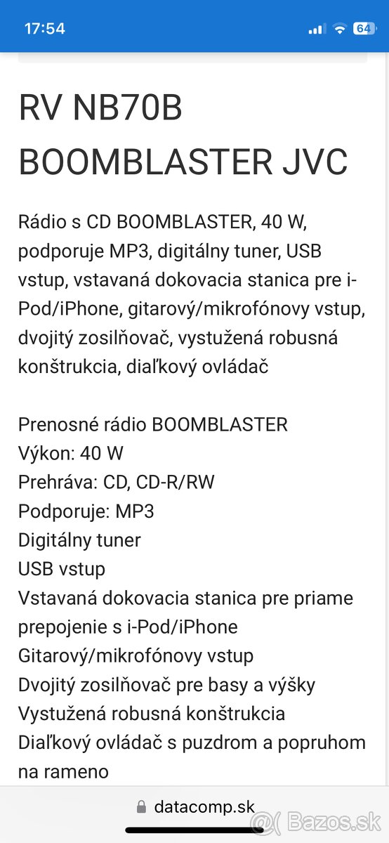 JVC Boomblaster RV-NB70B - 4