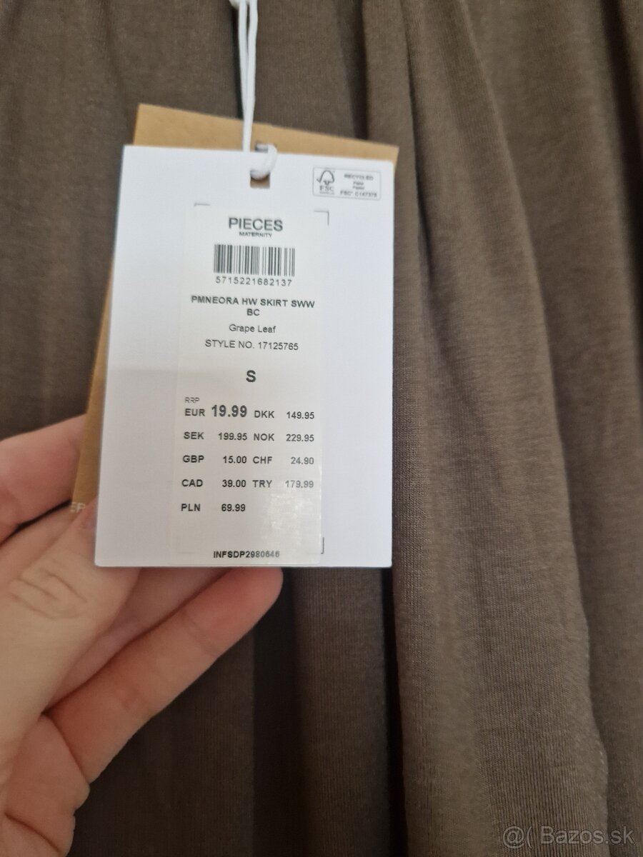 Tehotenská sukňa Pieces S - 4