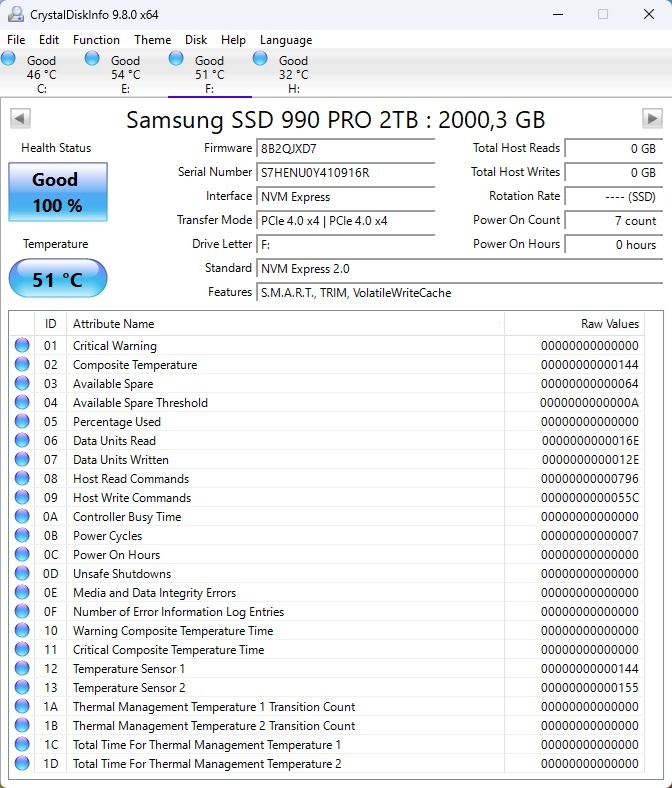 Samsung 990 PRO 2TB, M.2 2280, NVMe v zaruke (nepoužité) - 4
