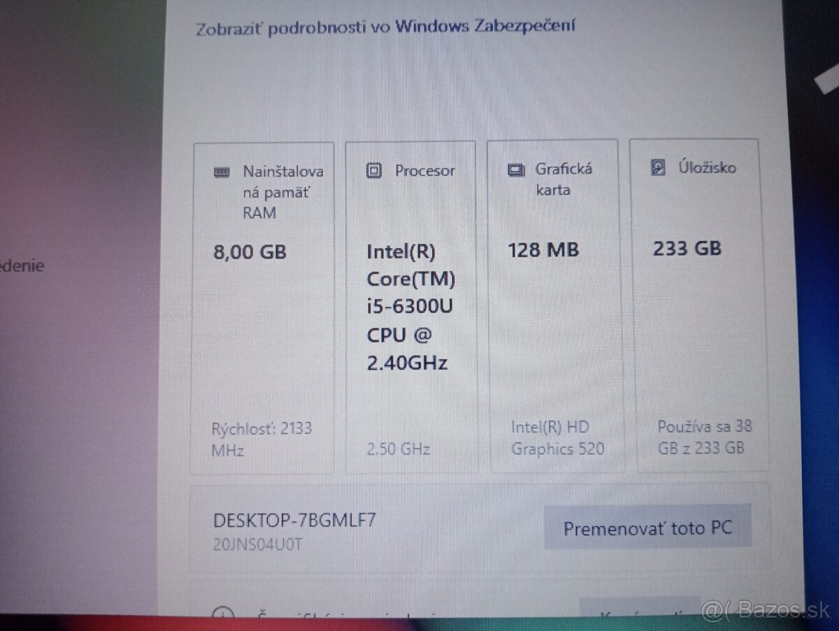 Lenovo Thinkpad T470 , Windows 10 , Intel core i5 , 8gb ram - 4
