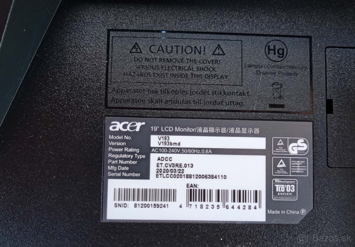 LCD monitor Acer V193 - 4
