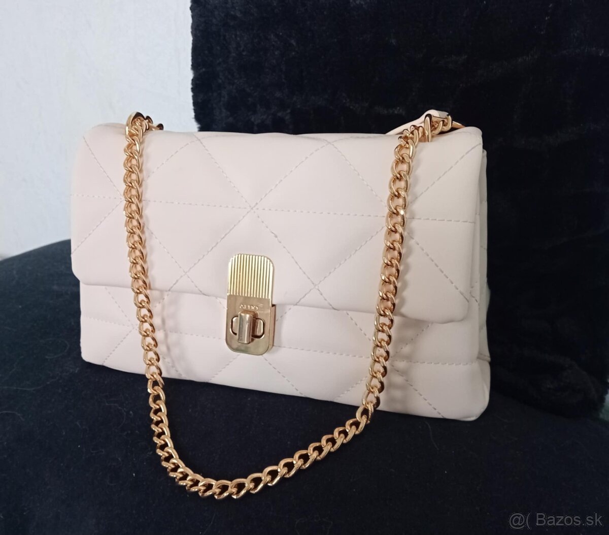Nová dámska béžová kabelka ALDO so zlatými aplikáciami - 4