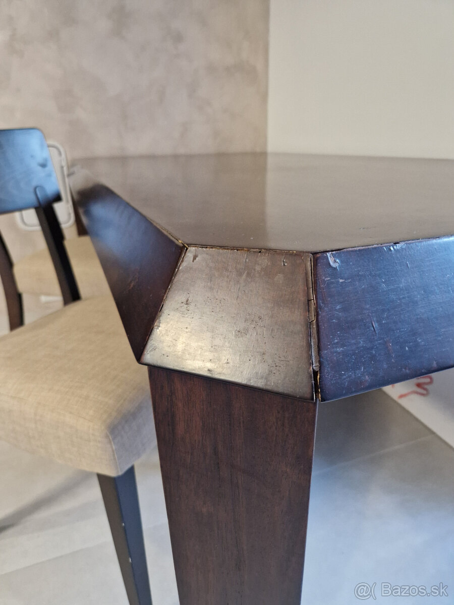Drevený masívny stôl + 6 ks stoličky - 4