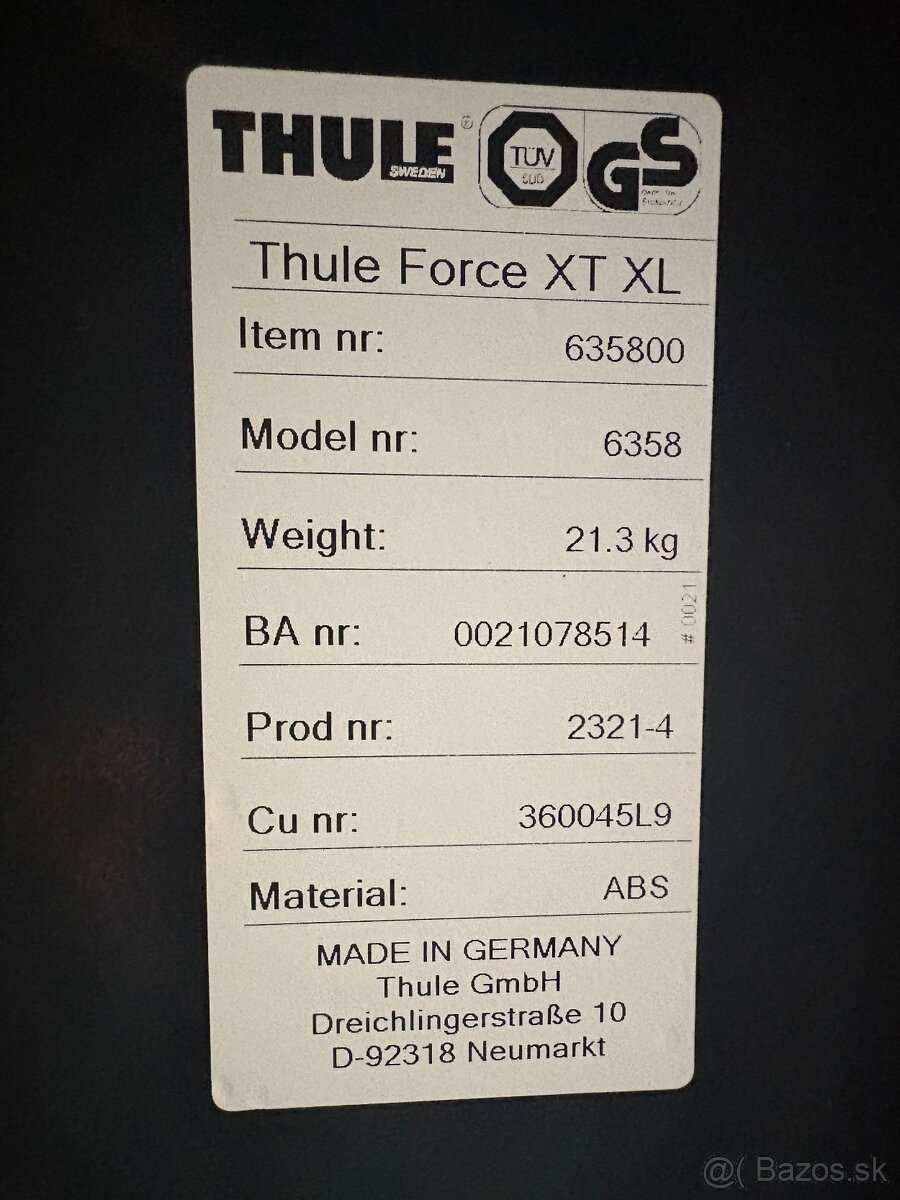Prenajmem strešný box Thule Force XT XL - 4