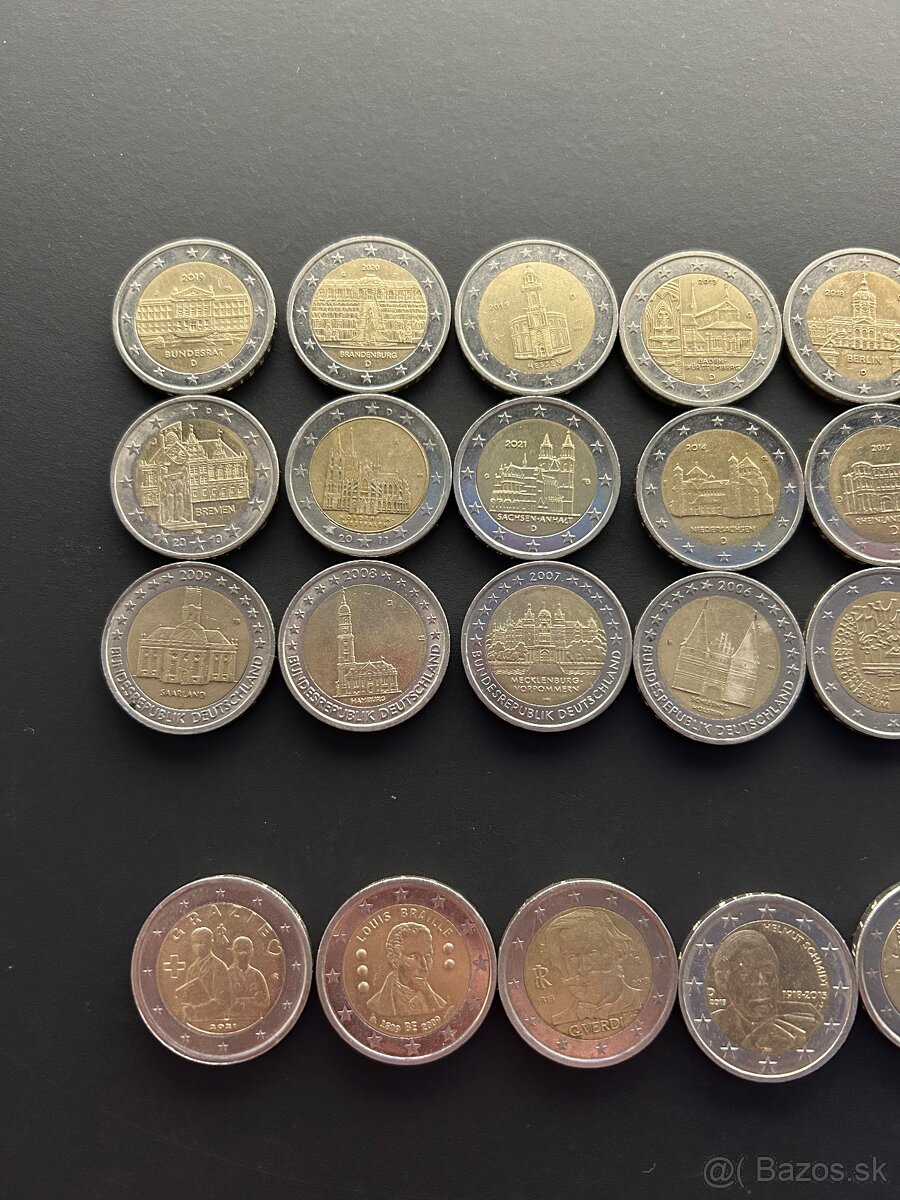 2€ mince, mix rôzne, zberateľské, euro, - 4