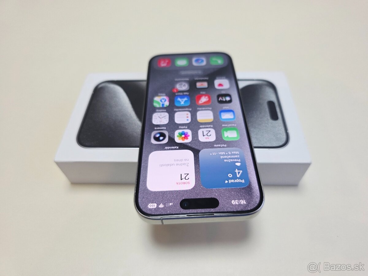 APPLE IPHONE 15 PRO 128GB WHITE TITANIUM TOP STAV - 4