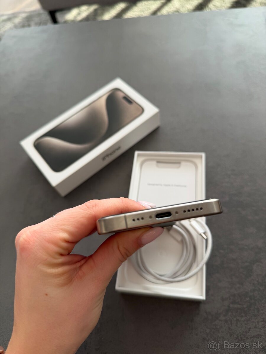 iPhone 15pro Natural Titanium 128gb - 4