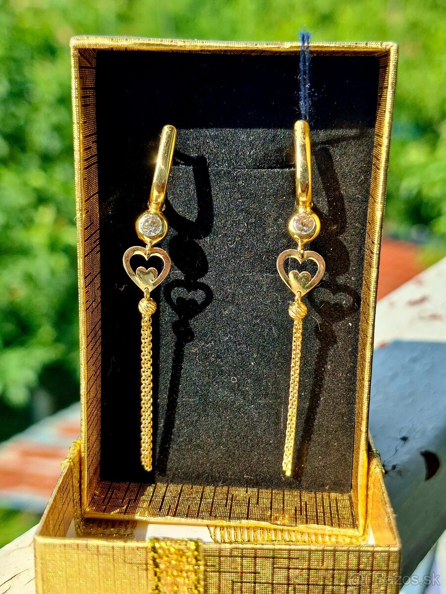 Zlate nausnice retiazkove - 4