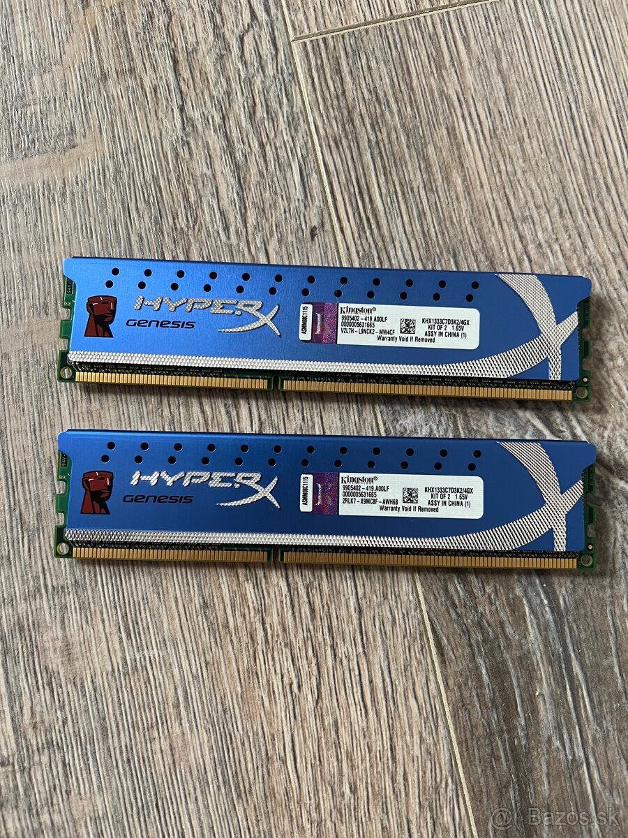 4× DDR3 desktop RAM moduly - 4