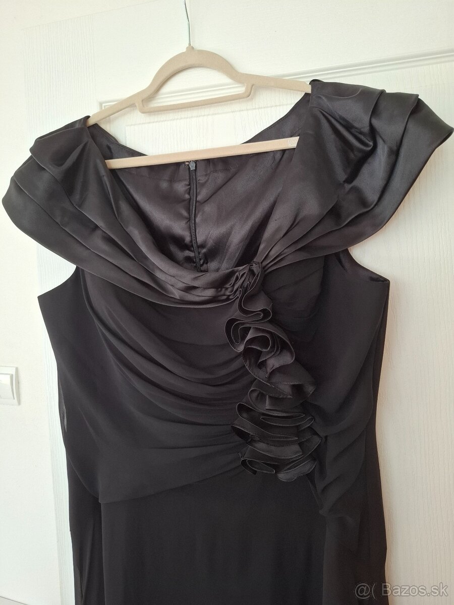 Šaty spoločenské čierne 50 - 52 - 4