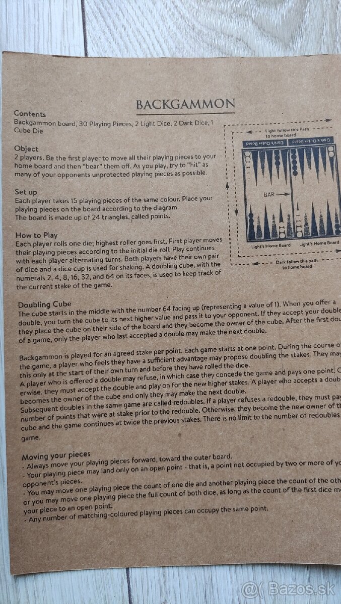Backgammon z mangového dreva - 4
