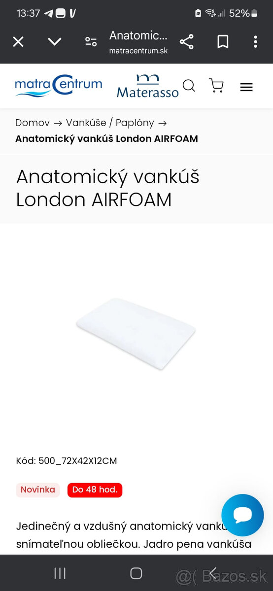 Anatomický vankúš London AIRFOAM - 4