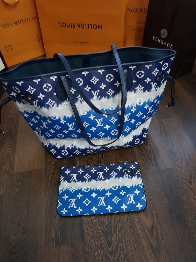 Nová Louis Vuitton Neverfull Escae modra - 4