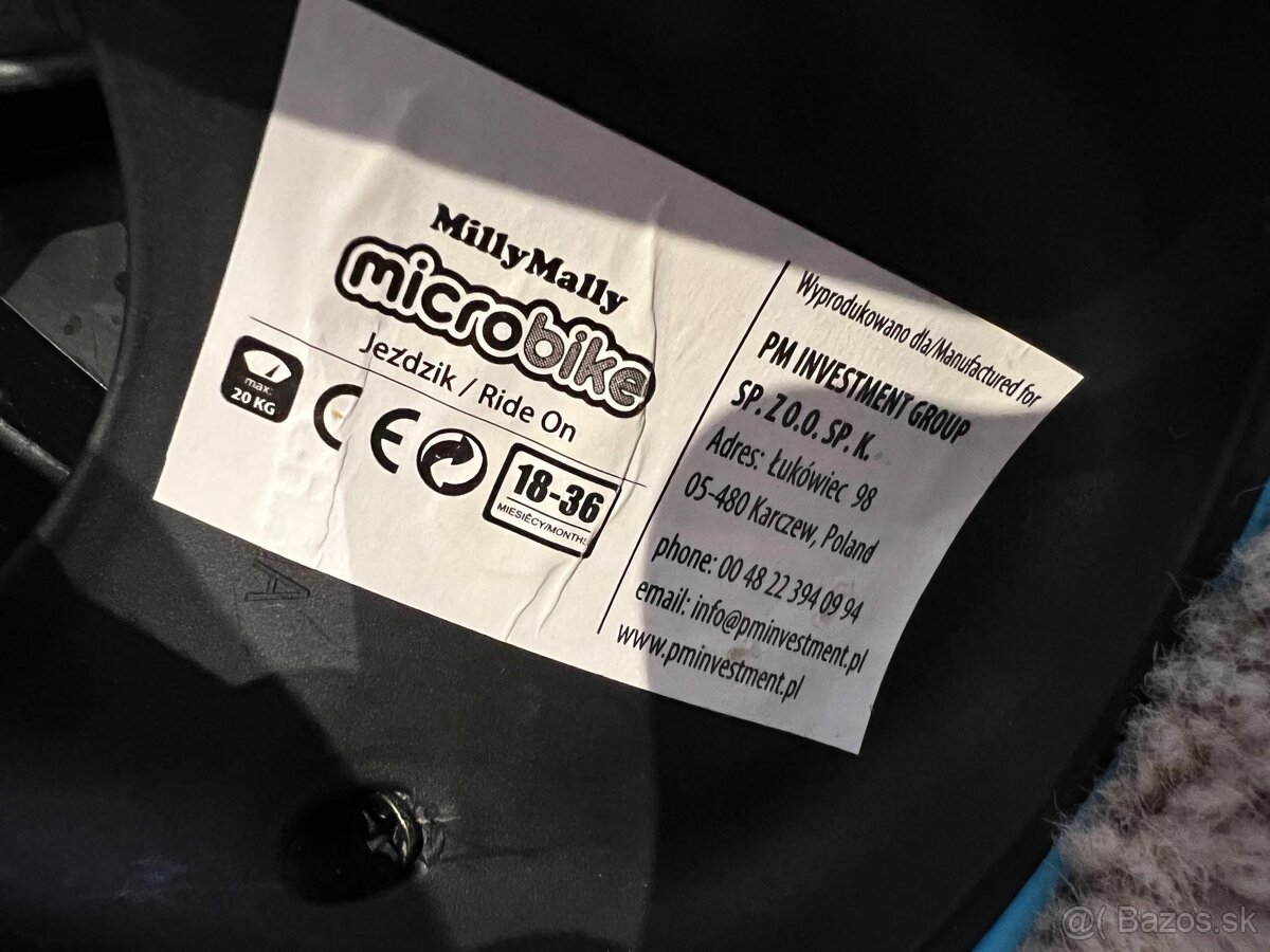Predám detské odrážadlo MillyMally Ride On - 4