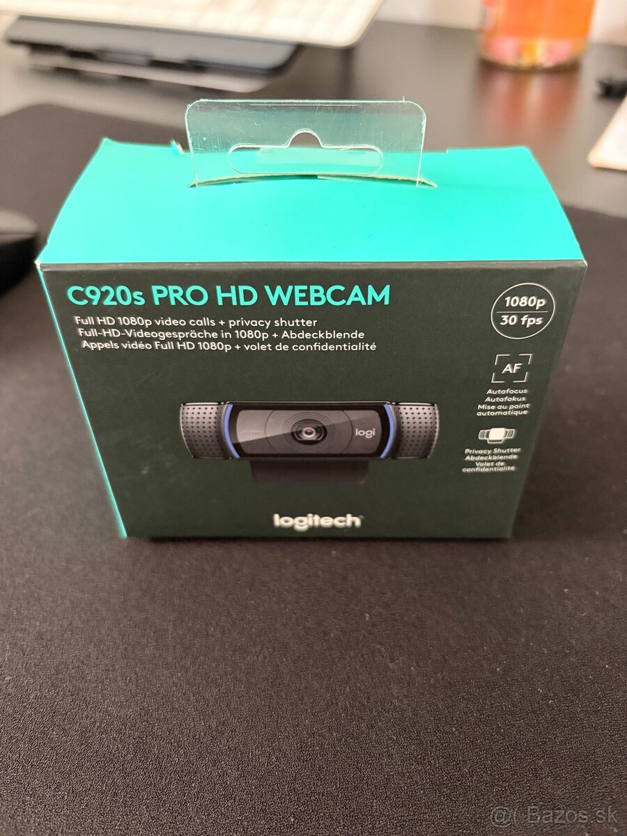 Predám nove TOP stav Webkamera s Logitech C920s HD Pro - 4