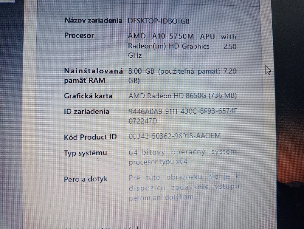 Hp probook 655 g1 , 4-jadro , 256gb ssd , 8gb ram , RS-232 - 4