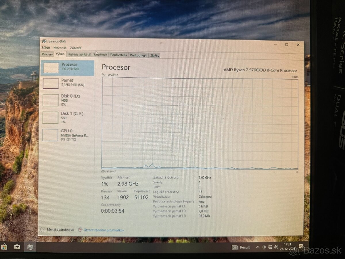 Ryzen 7 5700x3D / RTX 3080/ 64GB RAM - 4
