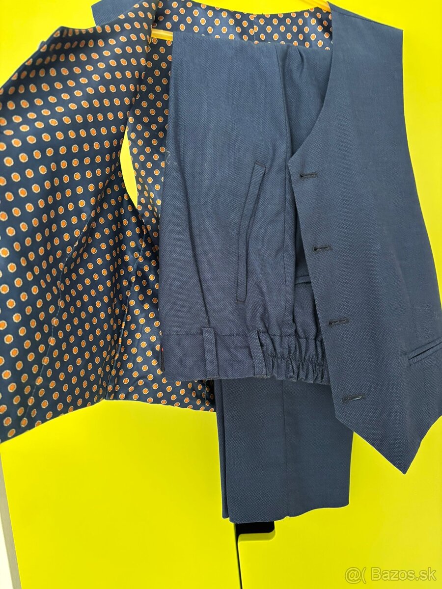 clapčenské nohavice + vesta 134 - 4