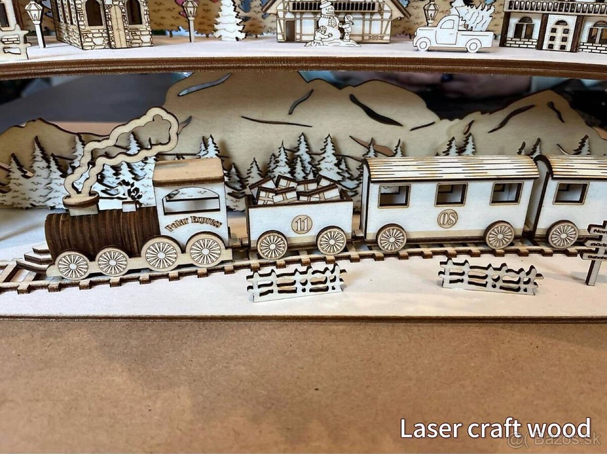 Vianočna dedina Betlehem Drevený vianočný - 4