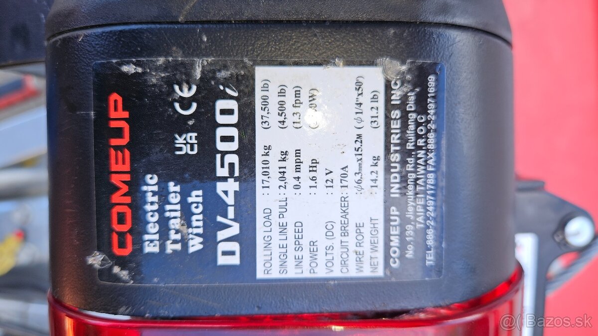 Naviják Come-up DV 4500 + držák Fitzel