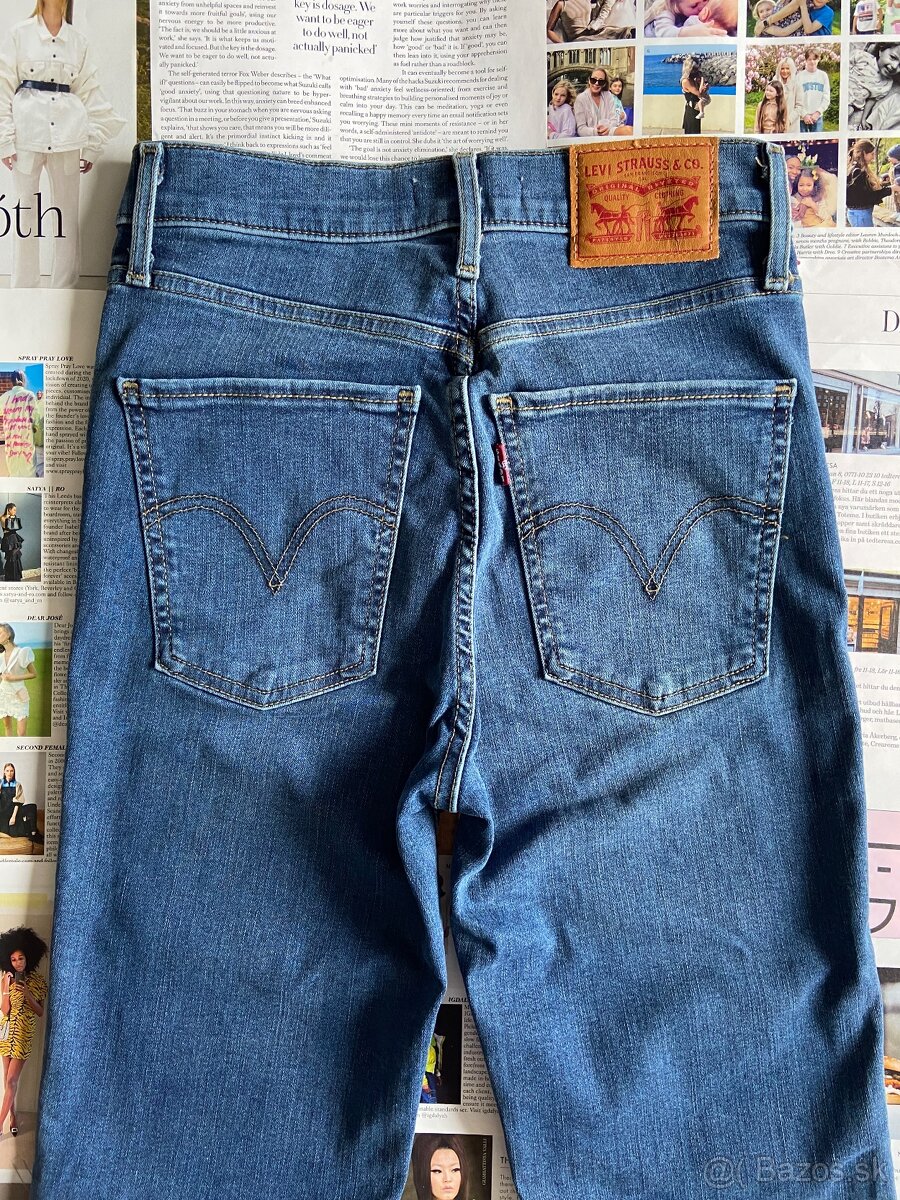 Levi’s Mile High Super Skinny W25 L30 džínsy XS Levis Levi - 4