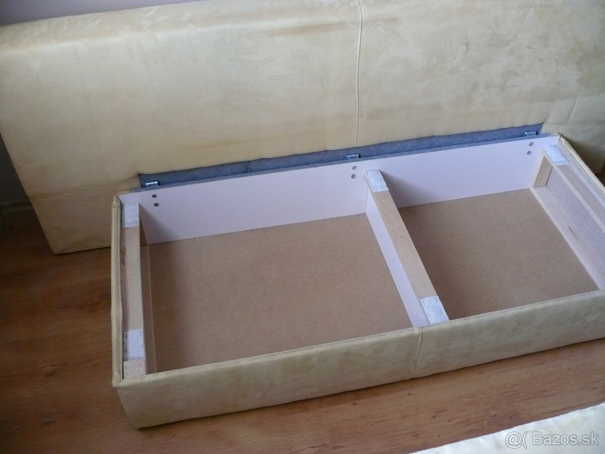 REZERVOVANÁ Béžová rozkladateľná sedačka s úložným priestoro - 4