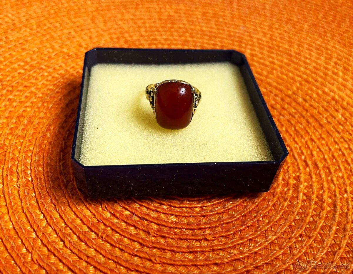 Starož.prsteň s karneolom - 4