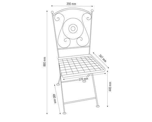 Kovová záhradná / balkónová zostava (iba osobný odber) - 4