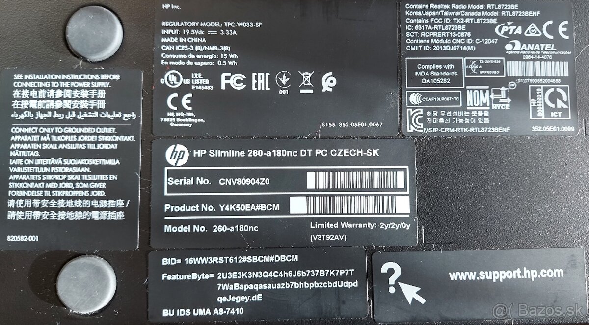 Počítač HP Slimline 260, Monitor BenQ GW2265 - 4