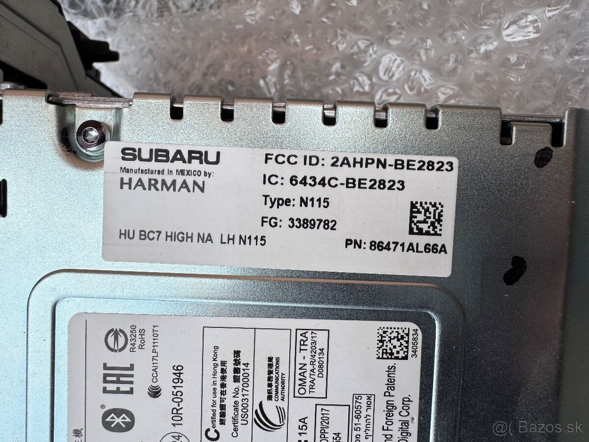 Originálne Rádio Navigácia Harman Subaru Outback - 4