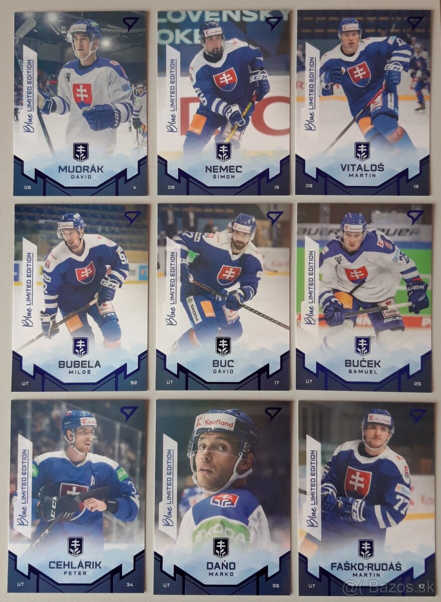 Hokejové kartičky HS 2022 BLUE LIMITED EDITION - KOMPLET SET - 4