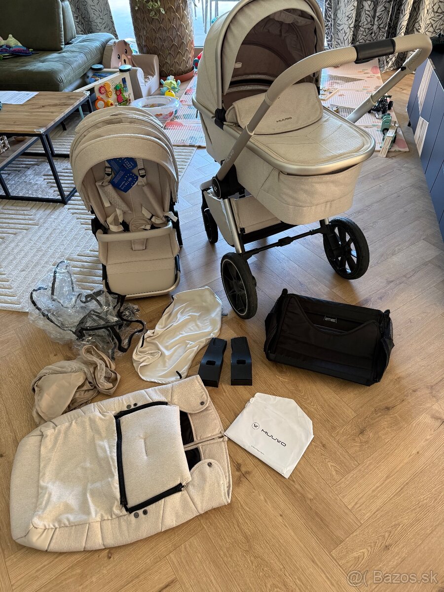 Kombinovaný kočík MUUVO BOHO Beige, TOP stav, kupovaný 11/24 - 4