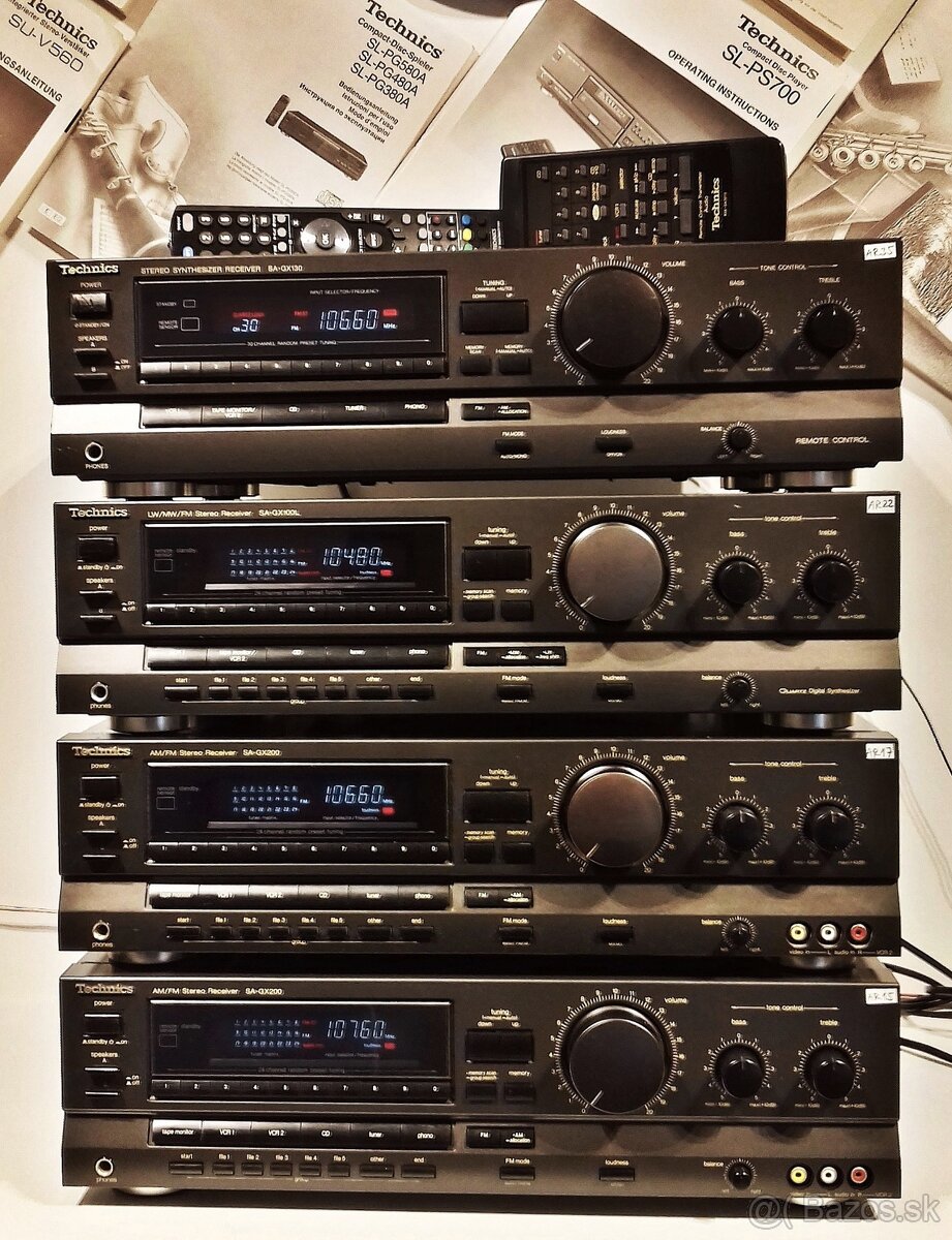 SERIA receiver TECHNICS moznost DO, anteny AM/FM, Japan= Re3 - 4
