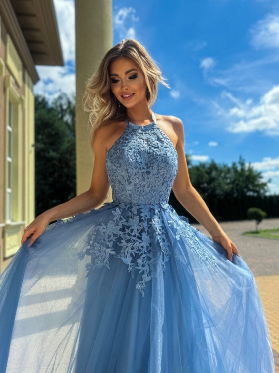 Plesové šaty modré - 4