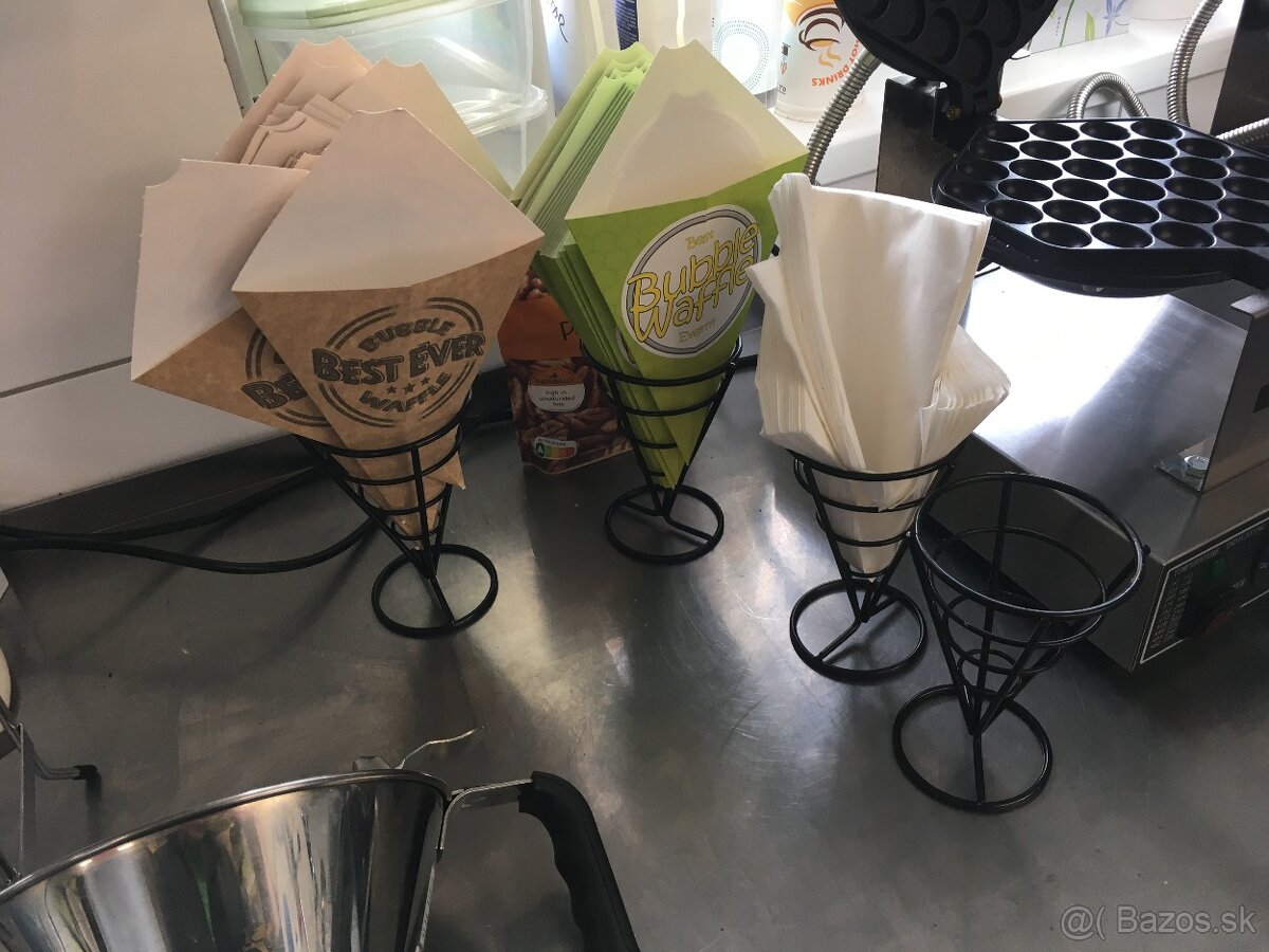 Bubble waffle, Belgické vafle, vaflovače 2ks - 4