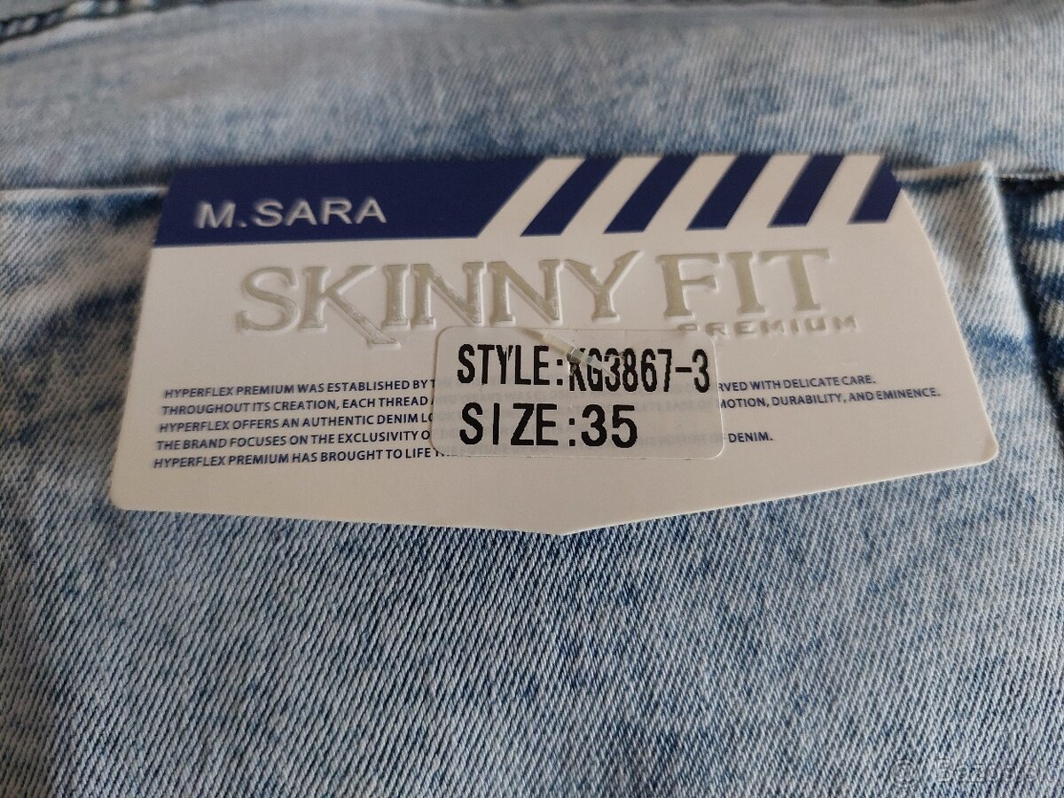 Pánske jeans kraťasy 35 SKINNY FIT - 4