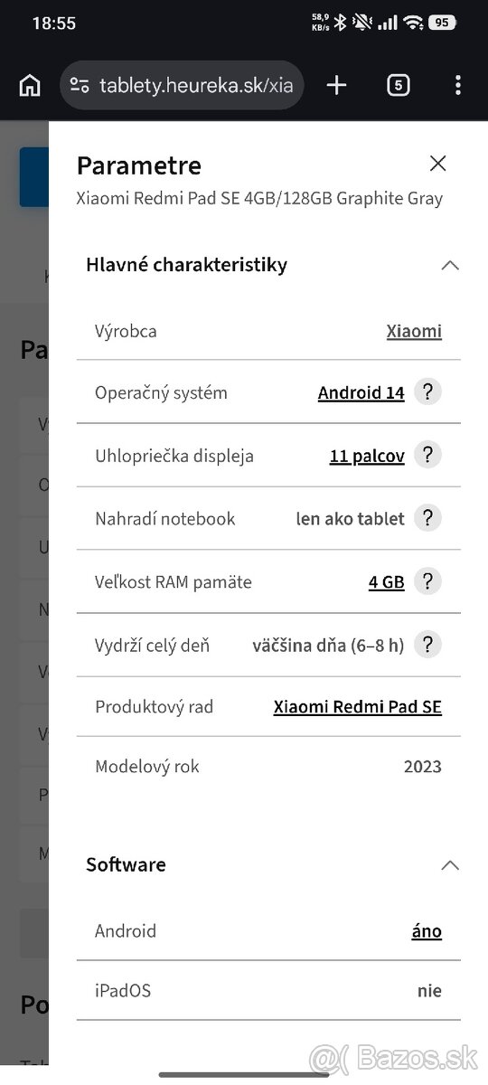 Predám tablet Redmi pád se - 4