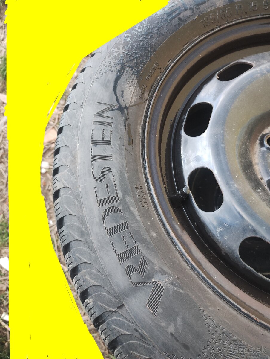 Zimné pneu.195/65R15, dis- 5x100 - 4