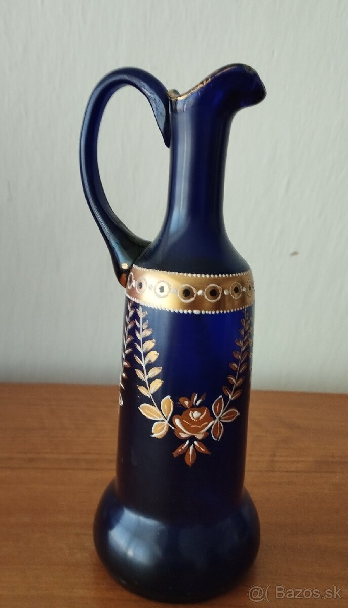 Starožitný sklenený džbán - karafa - 4