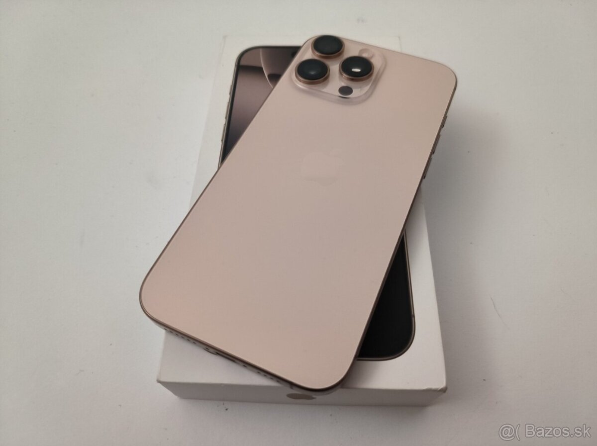 apple iphone 16 PRO MAX 256gb Desert Titanium 90% Batéria - 4