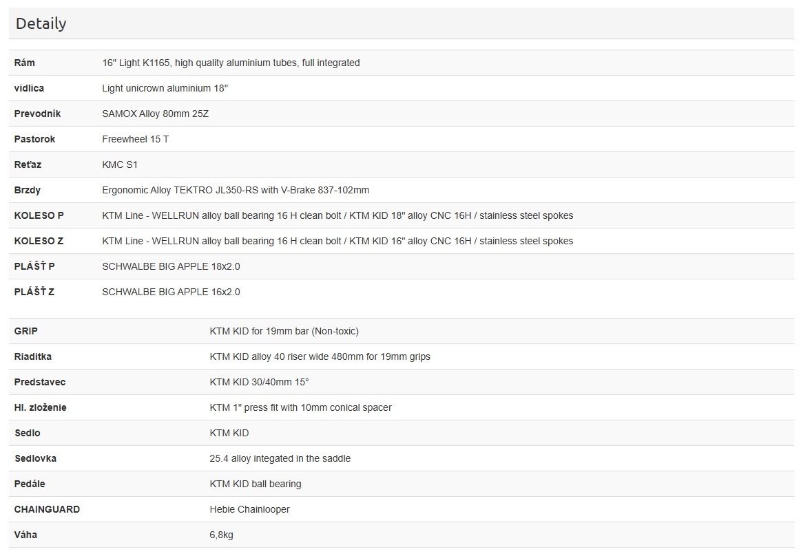 Detský bicykel KTM 16 - 4