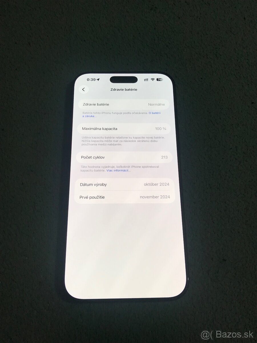 Predám Apple iPhone 16 PRO MAX 256GB Black Poškodený - 4