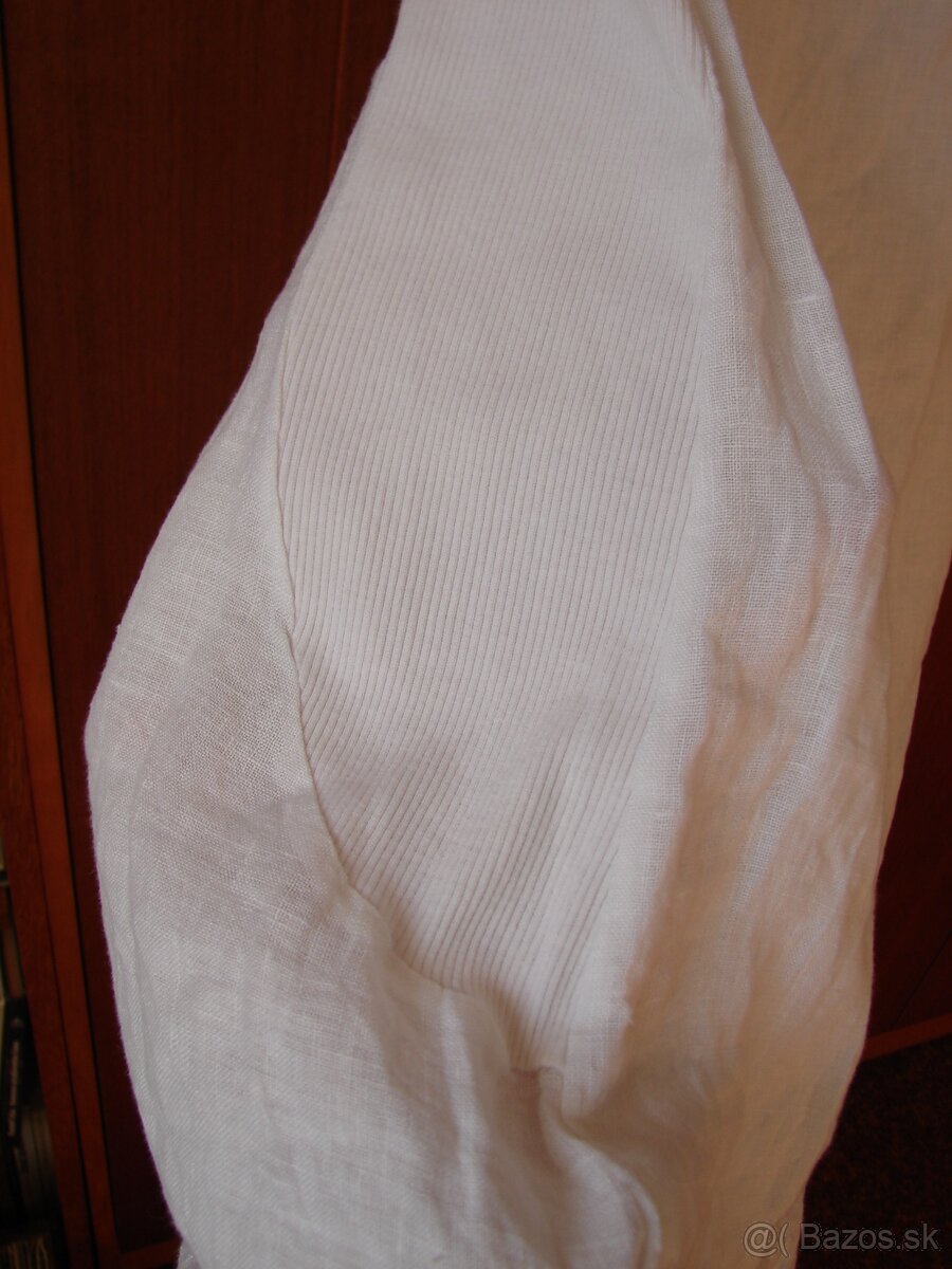 Biele ľanové šaty - 4