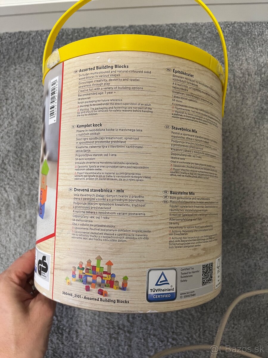 Playtive detska drevena stavebnica kocky - 4