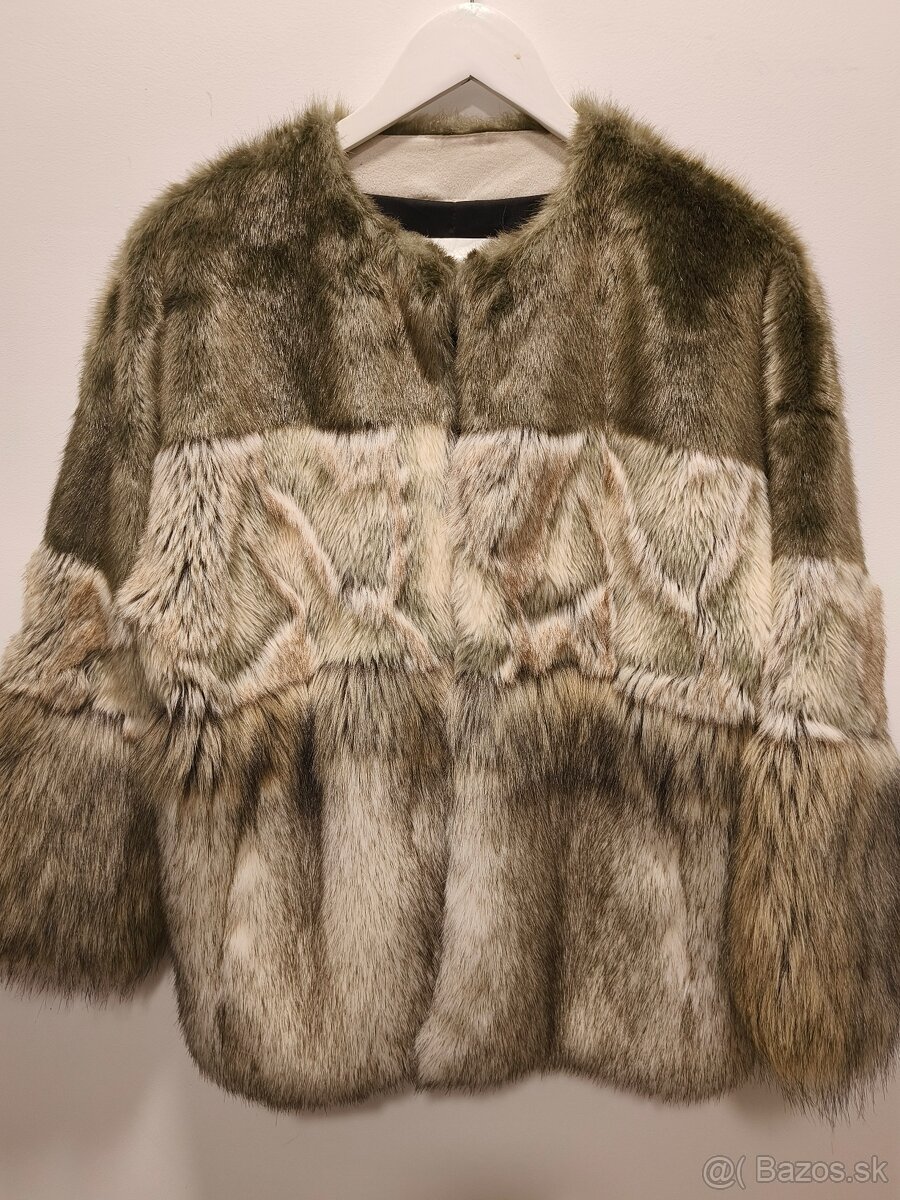 Zara ,Bunda kožuch z umelej kožušiny - 4