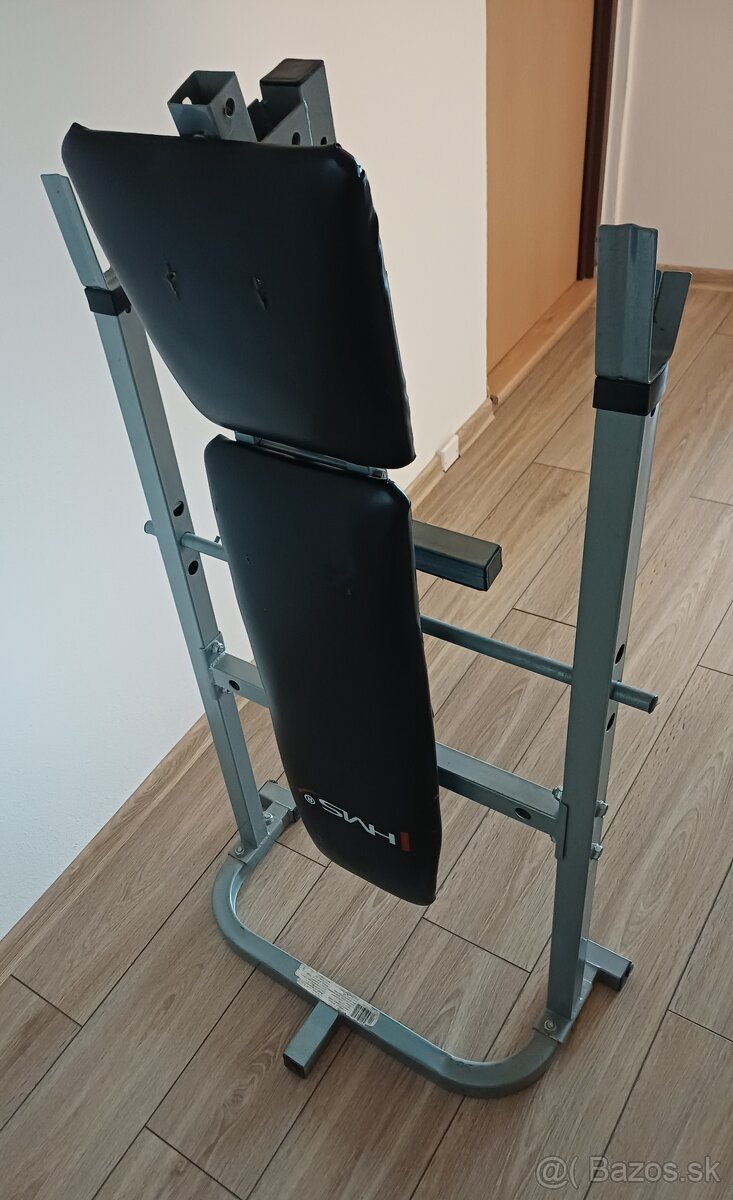 Polohovateľná lavička na cvičenie so stojanom na bench - 4