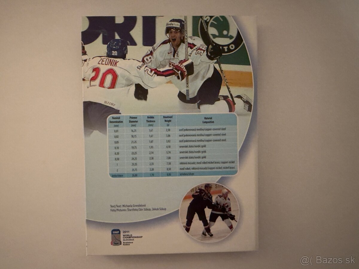 Sada slovenských euromincí 2011 IIHF PROOF - 4