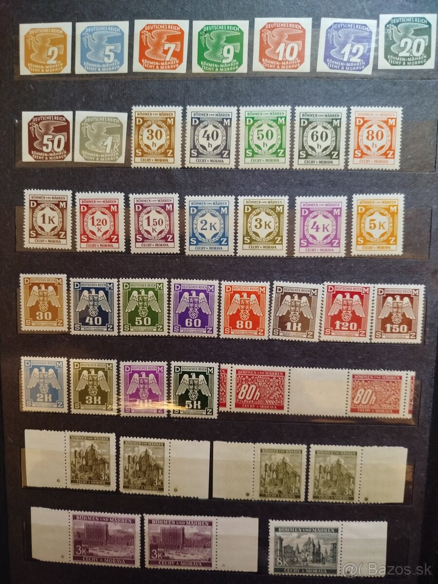 Protektorát Čechy a Morava - zostava známok - 4
